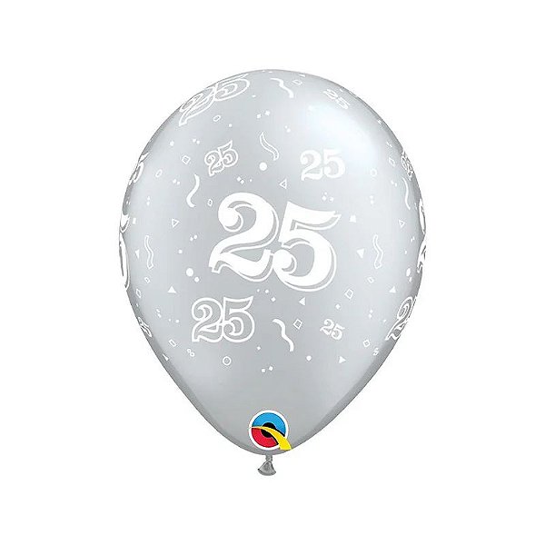 Balão Qualatex 11" - Qx Party Balloon Estampado - 25 - 6 Un