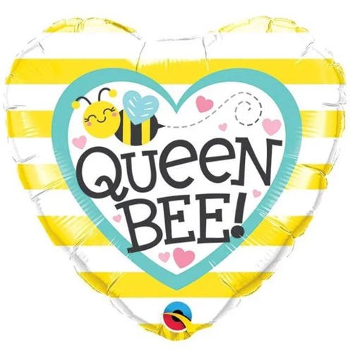 Balão Qualatex 09" - Coração Solto - Queen Bee!-Listras - 1 Un