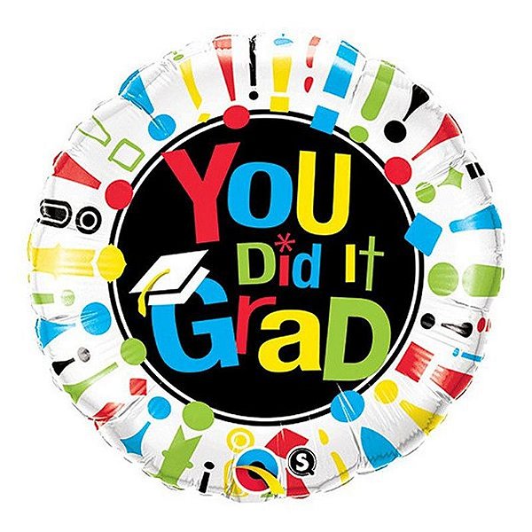 Balão Qualatex 18" - Redondo - You Did It Grad! - 1 Un