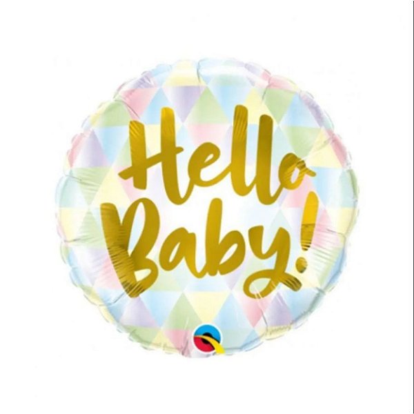 Balão Qualatex 18" - Redondo - Hello Baby! - 1 Un