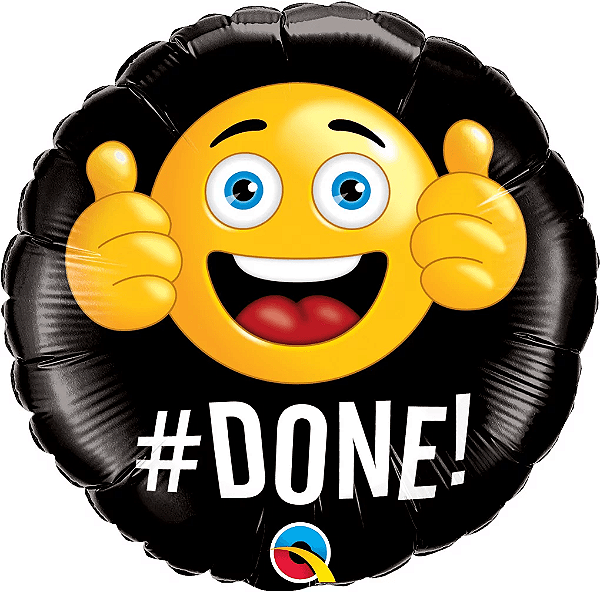 Balão Qualatex 18" - Redondo - # Done! - 1 Un