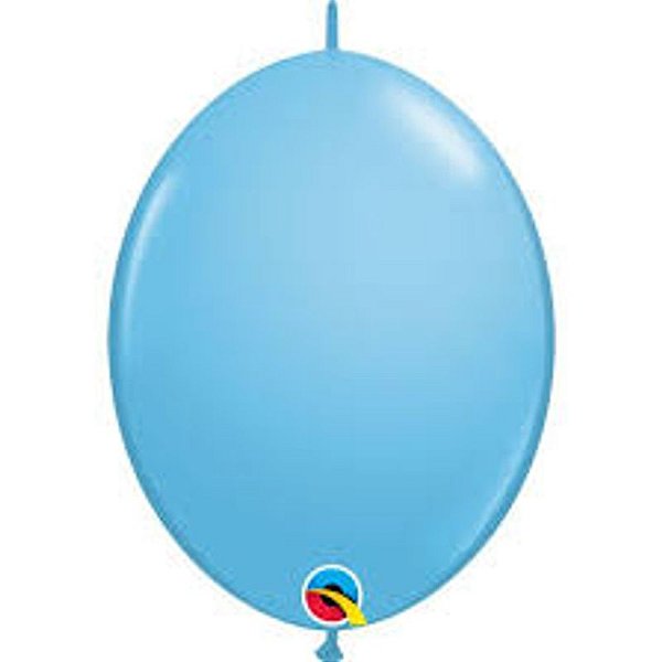 Balão Qualatex 12" - Q-Link Azul Claro - Liso Látex - 50 Un