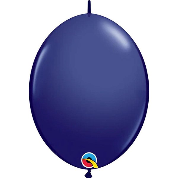 Balão Qualatex 12" - Q-Link Azul Marinho - Liso Látex - 50 Un