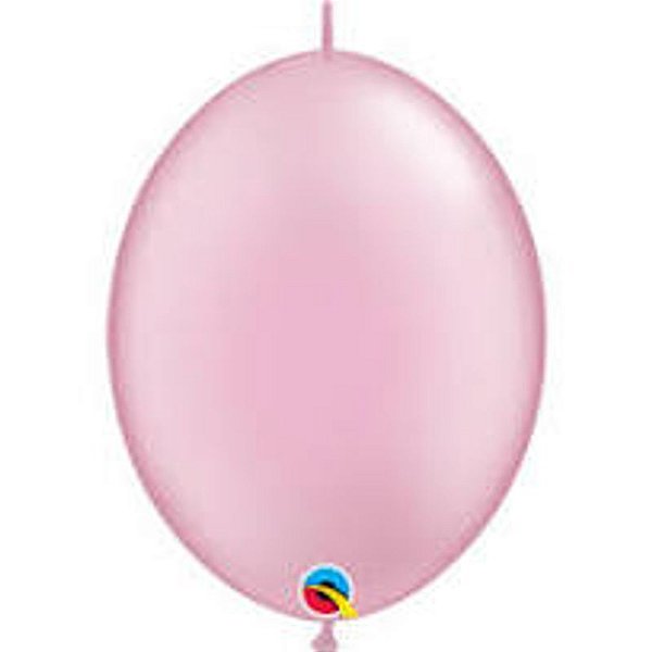 Balão Qualatex 6" - Q-Link Rosa Perolado - Liso Látex - 50 Un