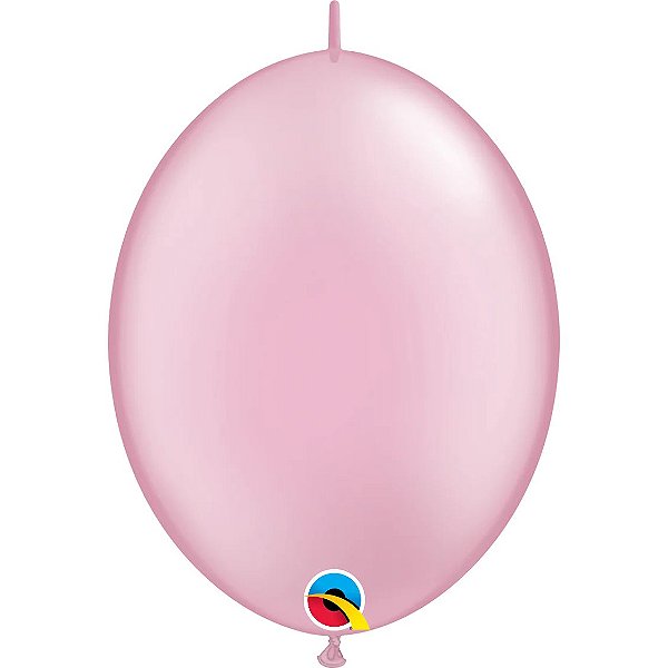 Balão Qualatex 12" - Q-Link Rosa Perolado - Liso Látex - 50 Un