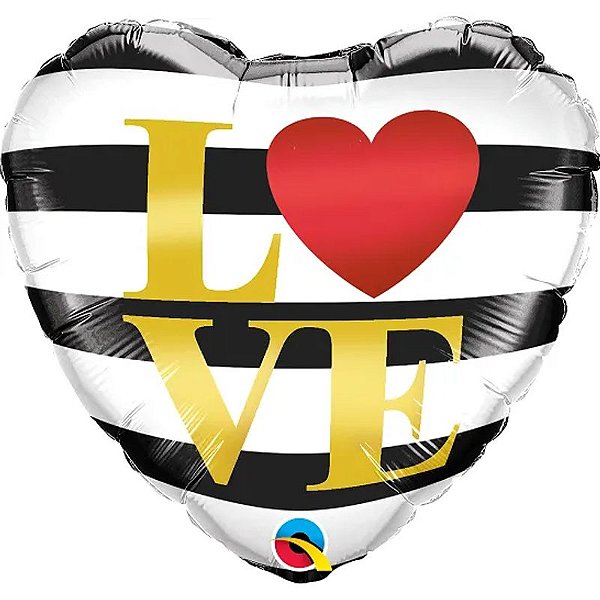 Balão Qualatex 18" - Coração - L(Coração)Ve-Listras - 1 Un