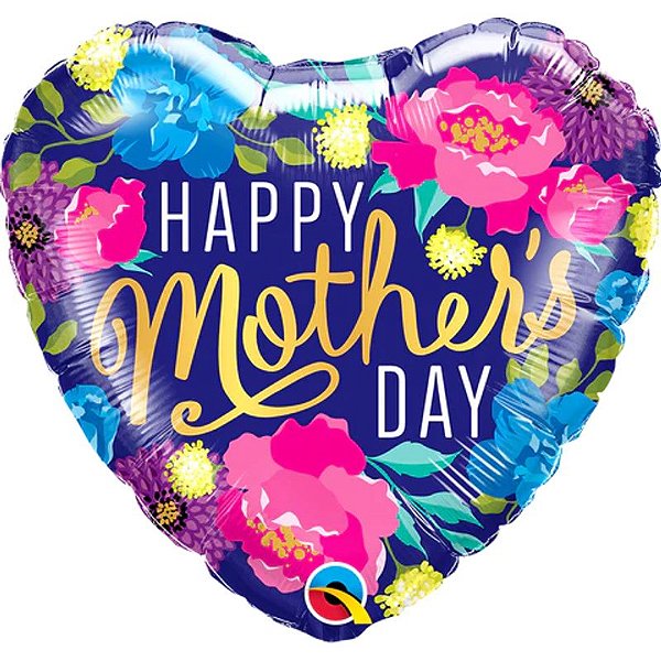Balão Qualatex 18" - Coração - Dia Das Mães-Peonies - 1 Un