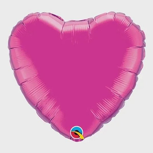 Balão Qualatex 09" - Coração - Magenta Metalizado Liso - 1 Un