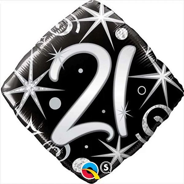 Balão Qualatex 18" - Diamante - 21-Faíscas E Espirais - 1 Un