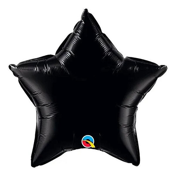Balão Qualatex 36" - Estrela - Preto Onix Metalizado Liso - 1 Un