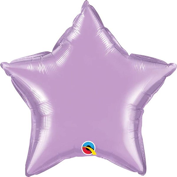Balão Qualatex 20" - Estrela - Lavanda Perolado Metalizado Liso - 1 Un