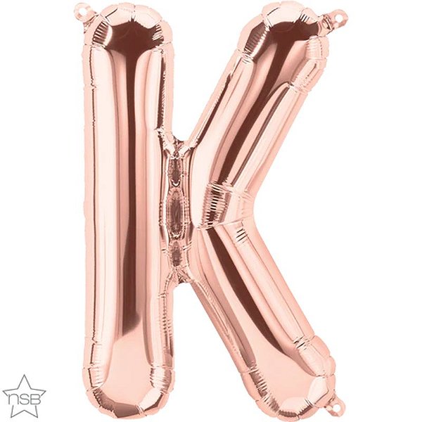 Balão Qualatex 34" - Letra - K Rosê - 1 Un