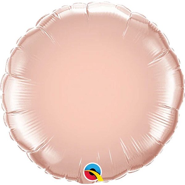 Balão Qualatex 18" - Redondo - Rosê Metalizado Liso - 1 Un