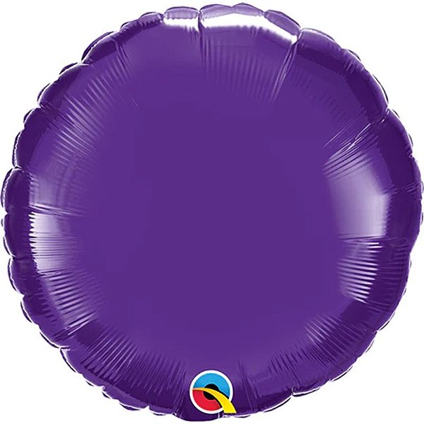 Balão Qualatex 18" - Redondo - Roxo Quartzo Metalizado Liso - 1 Un