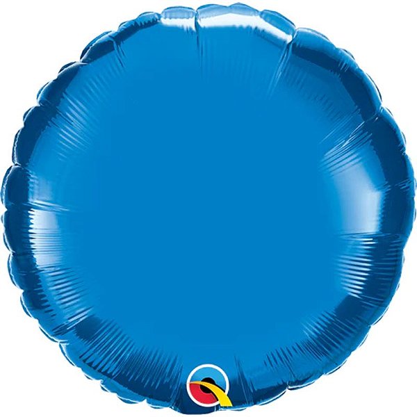 Balão Qualatex 18" - Redondo - Azul Safira Metalizado Liso - 1 Un