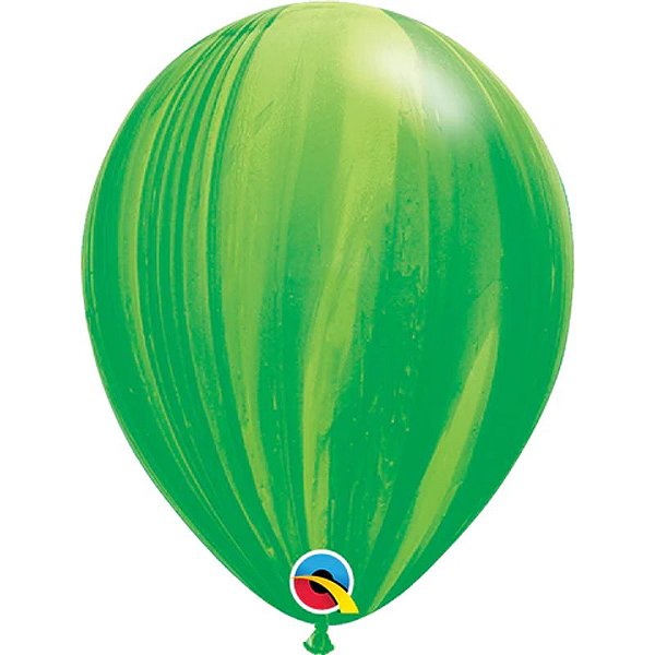 Balão Qualatex 11" - Redondo Verde - Liso Látex Superagate - 25 Un