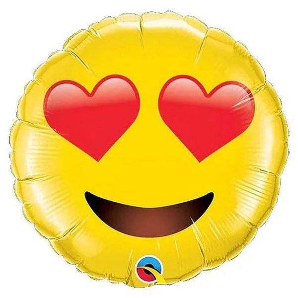 Balão Qualatex 28" - Shape - Smiley-Apaixonado - 1 Un