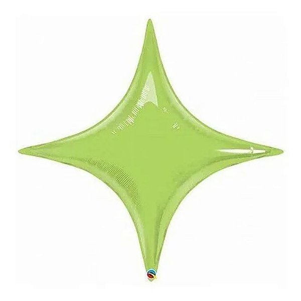 Balão Qualatex 40" - Shape Solto - Starpoint Verde Lima - 1 Un