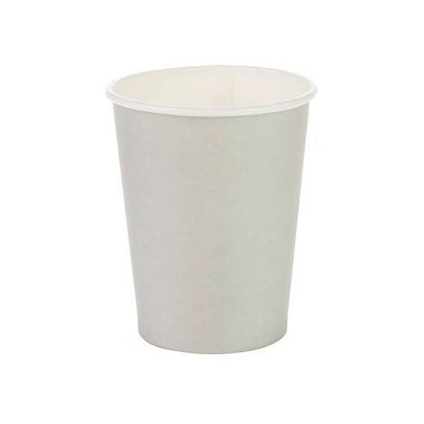 Copo de Papel 270ml Liso Prata - 10 Un