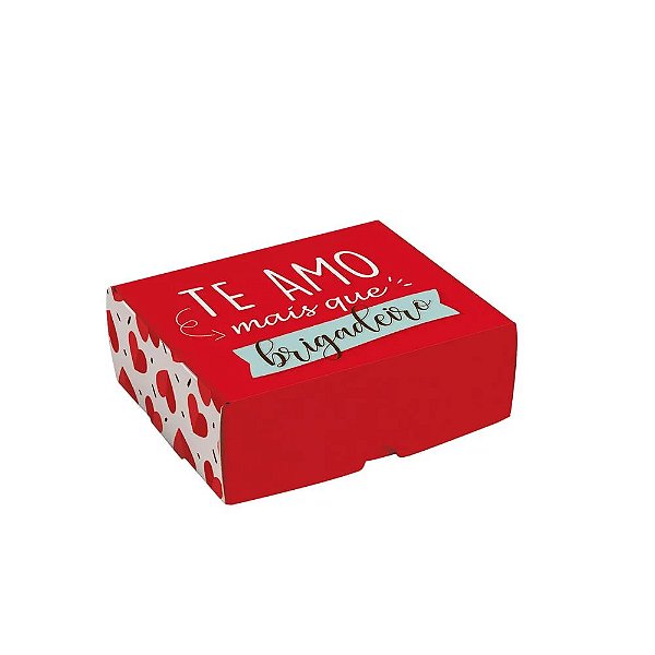 Caixa Para 8 Brigadeiros Te Amo 17x10,6x4,5cm - 100 Un
