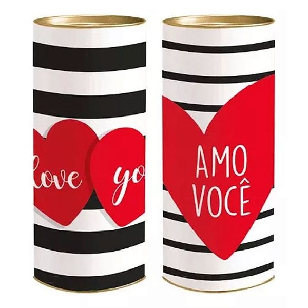 Lata Para Presente GG 29,5x11,5cm Amor - 6 Un