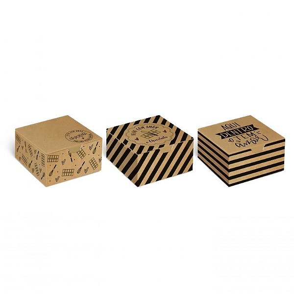 Caixa Diver Para 6 Brigadeiros Feito com Amor 12x8x3,5 - 100 Un