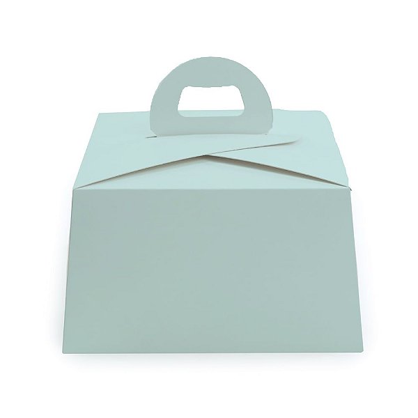 Caixa Para Bolo M 26x26x12cm Candy Azul Turquesa - 6 Un