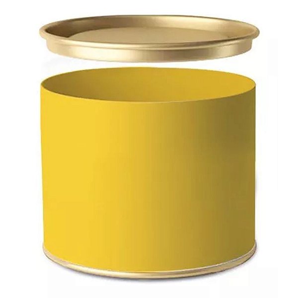 Lata Para Doces Liso Amarelo 10x7cm - 24 Un