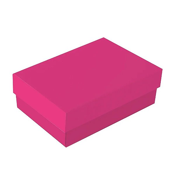 Caixa Retangular com Tampa Petit Pink Core M 19,5x14,5x6,5cm - 10 Un