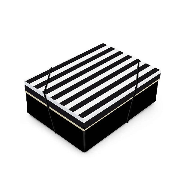 Caixa Retangular com Tampa Duran P 24x18x8cm - 10 Un