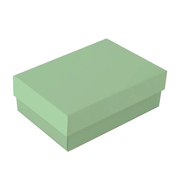 Caixa Retangular com Tampa Petit Chá Latte Verde P 16x10x5,5cm - 10 Un