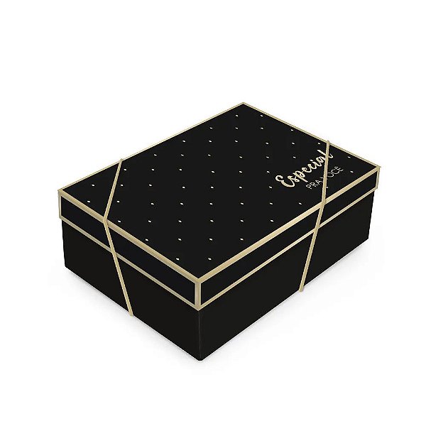 Caixa Retangular com Tampa Maison P 24x18x8cm - 10 Un