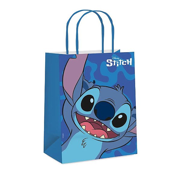 Sacola de Papel Stitch M 26x19,5x9,5cm - 10 Un