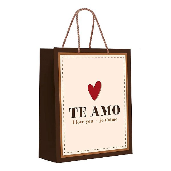 Sacola Premium L'Amour M 26x31x10cm - 10 Un