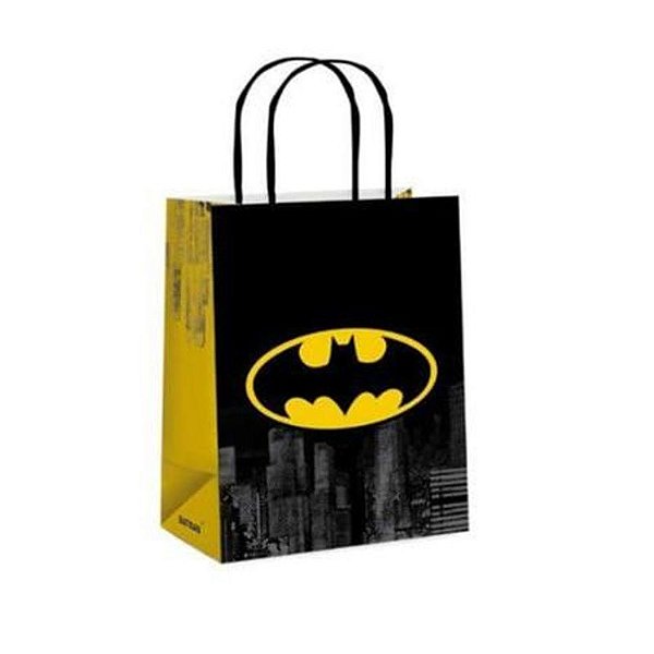 Sacola de Papel Batman M 26x19,5x9,5cm - 10 Un
