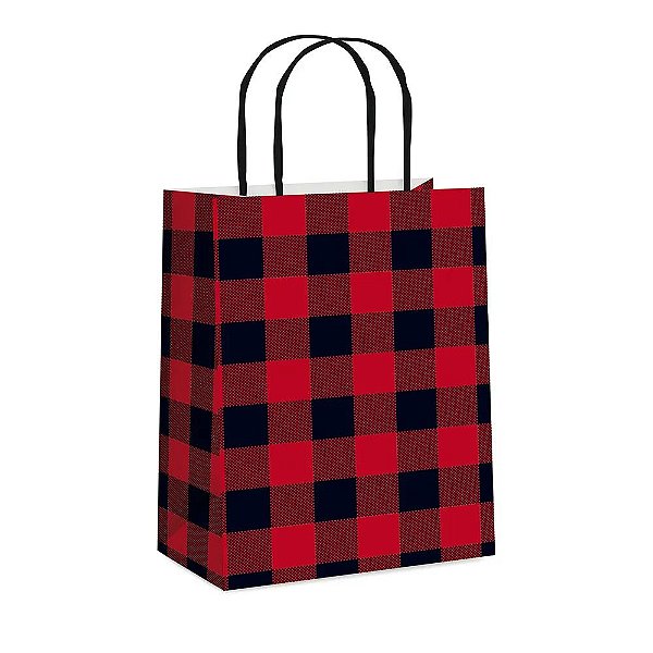 Sacola de Papel Castro Vermelho M 26x19,5x9,5cm - 10 Un