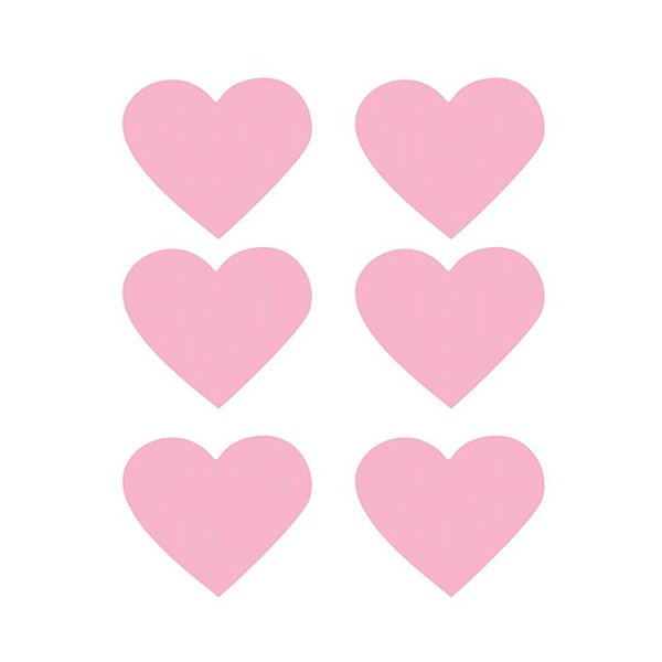 Aplique Artesanal Corações Rosa M - 10 un