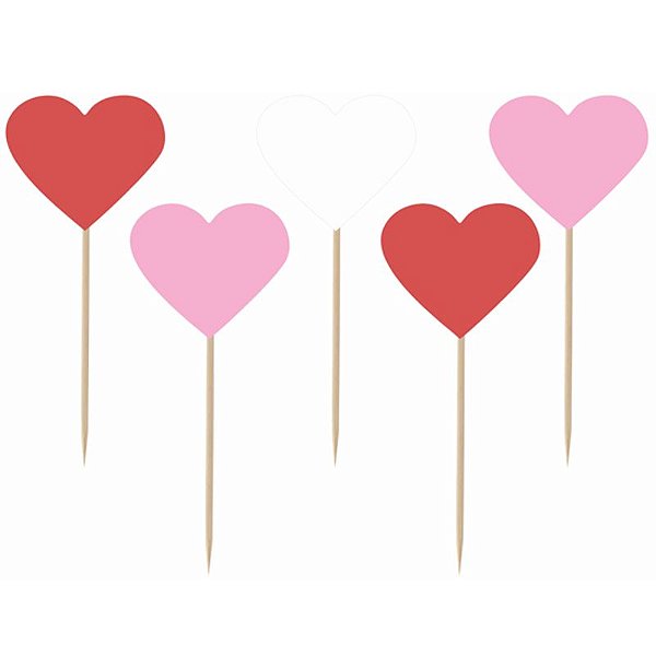 Palito Decorativo Corações Love M - 5 Un
