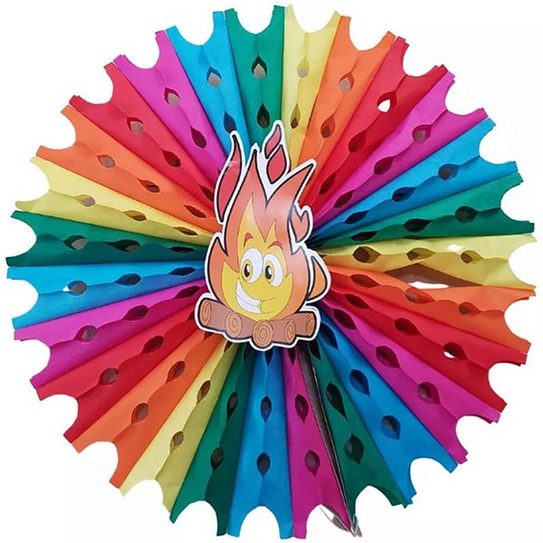 Enfeite Junino Guirlanda Fogueira Alegre 50cm - 1 Un