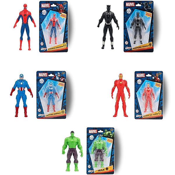 Lembrancinha Infantil - Boneco Vingadores - Kit com 5 Un