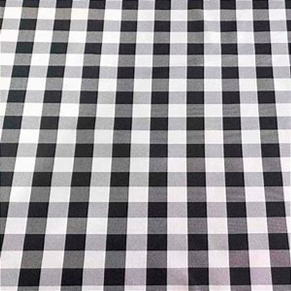 Passadeira de Mesa Xadrez Retangular 2 Lugares 1,20x40cm Preto - 1 Un