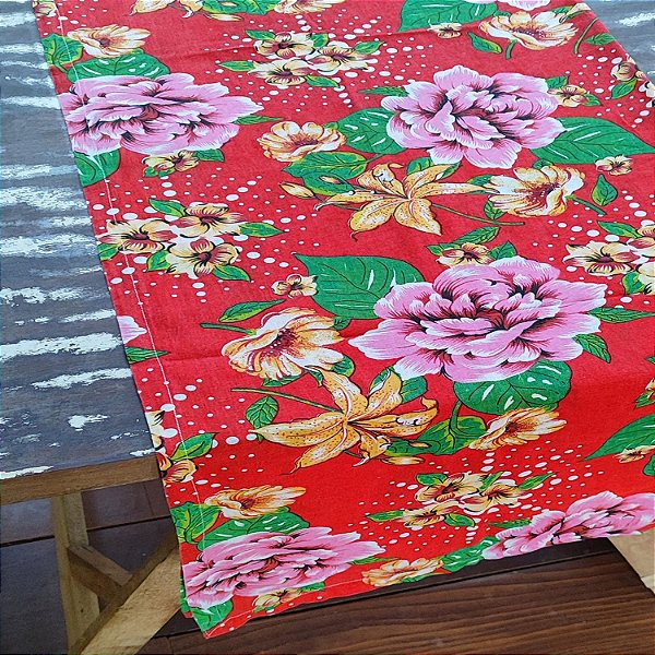Passadeira de Mesa de Chita Retangular 2 Lugares 1,20x40cm Sortido - 1 un