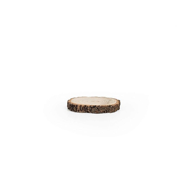 Base Madeira Oval Tronco de Árvore PP 16x16x1cm - 1 Un