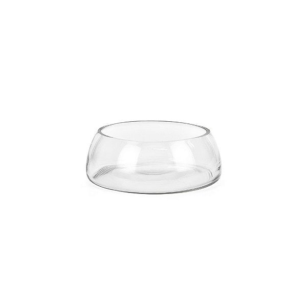 Base Vidro Redonda Transparente 8x19x19cm - 1 Un