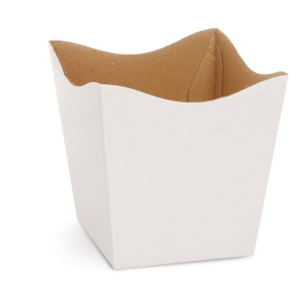 Cachepot PP Pote 6 Color Branco - 10 Un