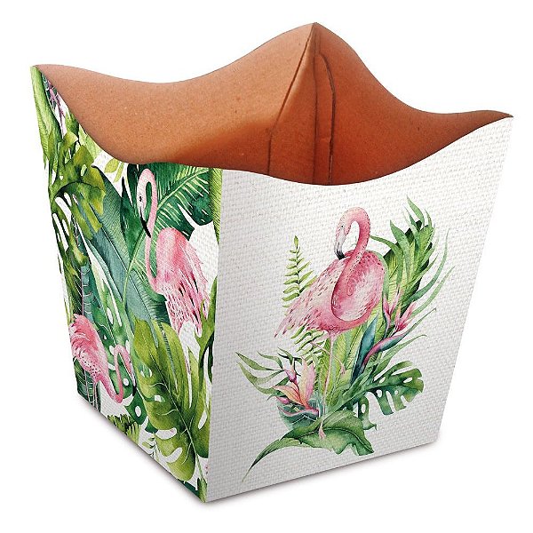 Cachepot P Pote 11/12 Flamingo Tropical - 10 Un