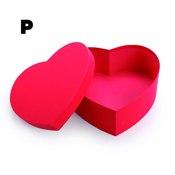 Caixa Rígida Coração Vermelho P 20,5x21,5x8cm - 1 Un