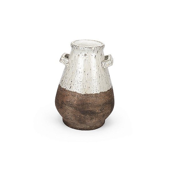 Urna Cerâmica Bicolor com Alça Egeo M 25x25x34cm - 1 Un