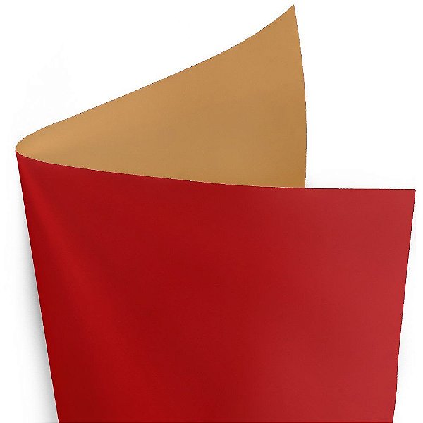 Folha Poli Quadrado Metalizado Vermelho/Ouro 68x68cm - 25 Un