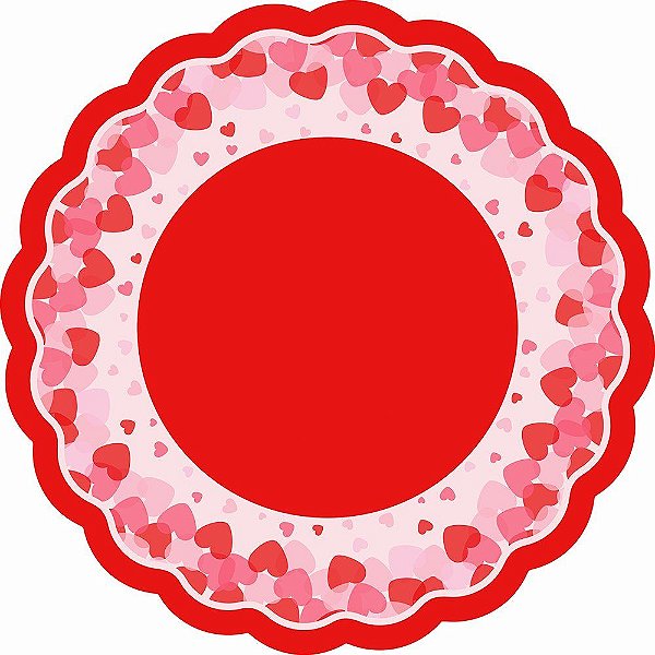 Folha Poli Redondo Apaixonado 68cm - 50 Un